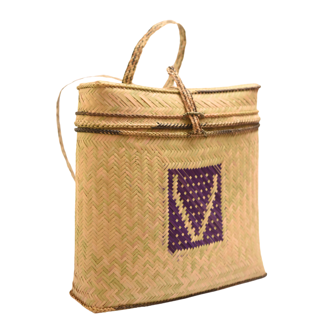 Backpack (Small Plain with Violet Design) from South Upi