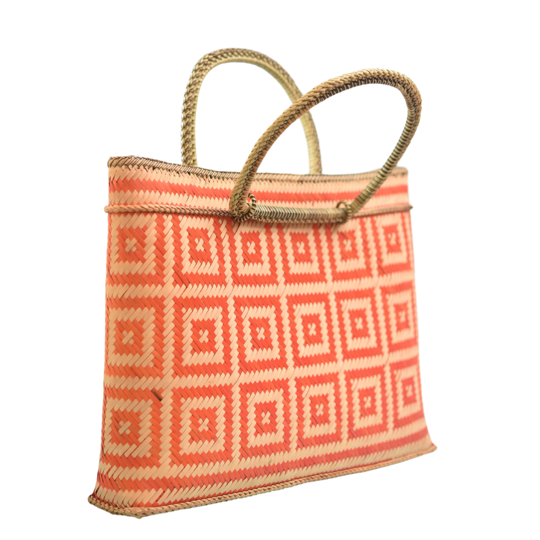 Handbag (Small Drumata Orange Design) from South Upi