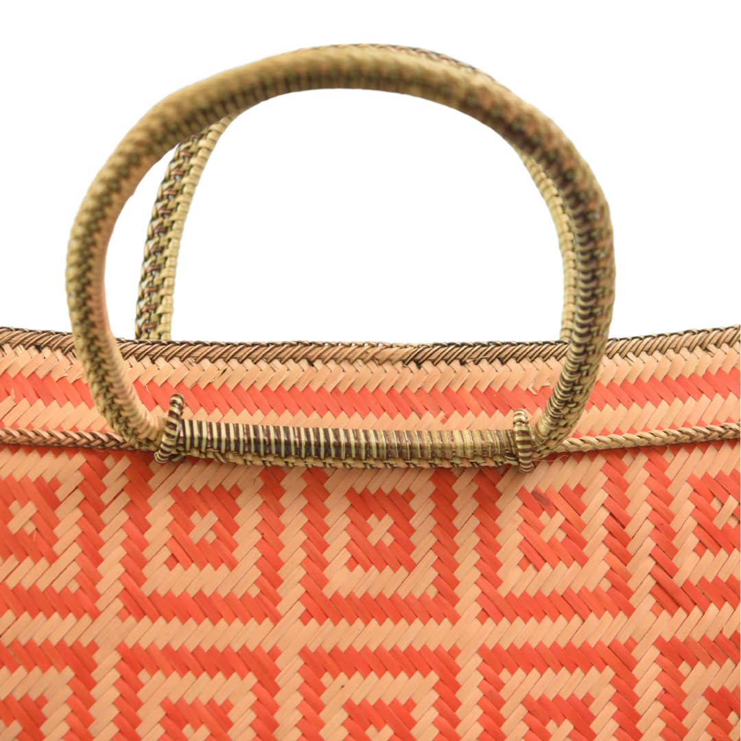 Handbag (Small Drumata Orange Design) from South Upi